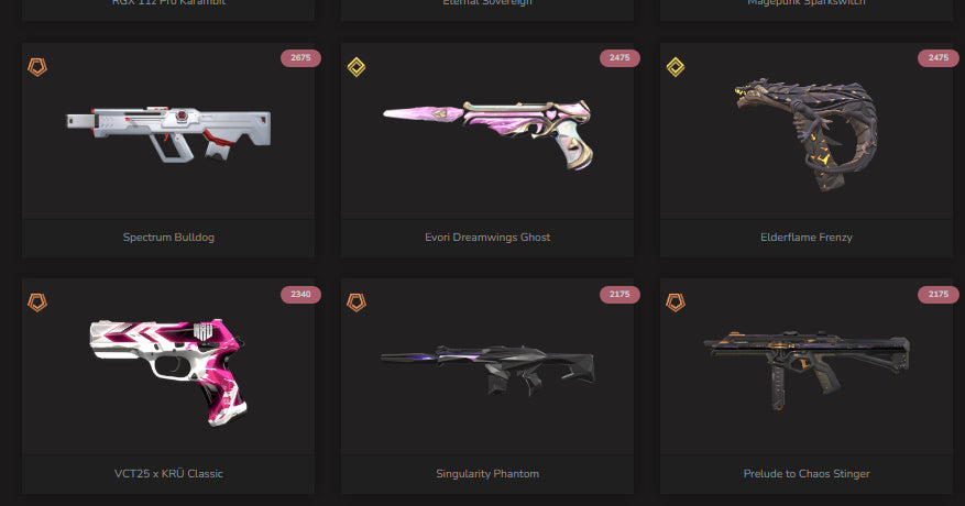 99 VALORANT GRIAL CON VCT LOCK, ARAXYS ATOMIZERS, VCT 2025, REAVER KARAMBIT, VANDAL 2023 CHAMPS, VANDAL KURONAMI, TODOS LOS PERSONAJES DESBLOQUEADOS! PRECIO: OFRECER REGION: LATAM MEX