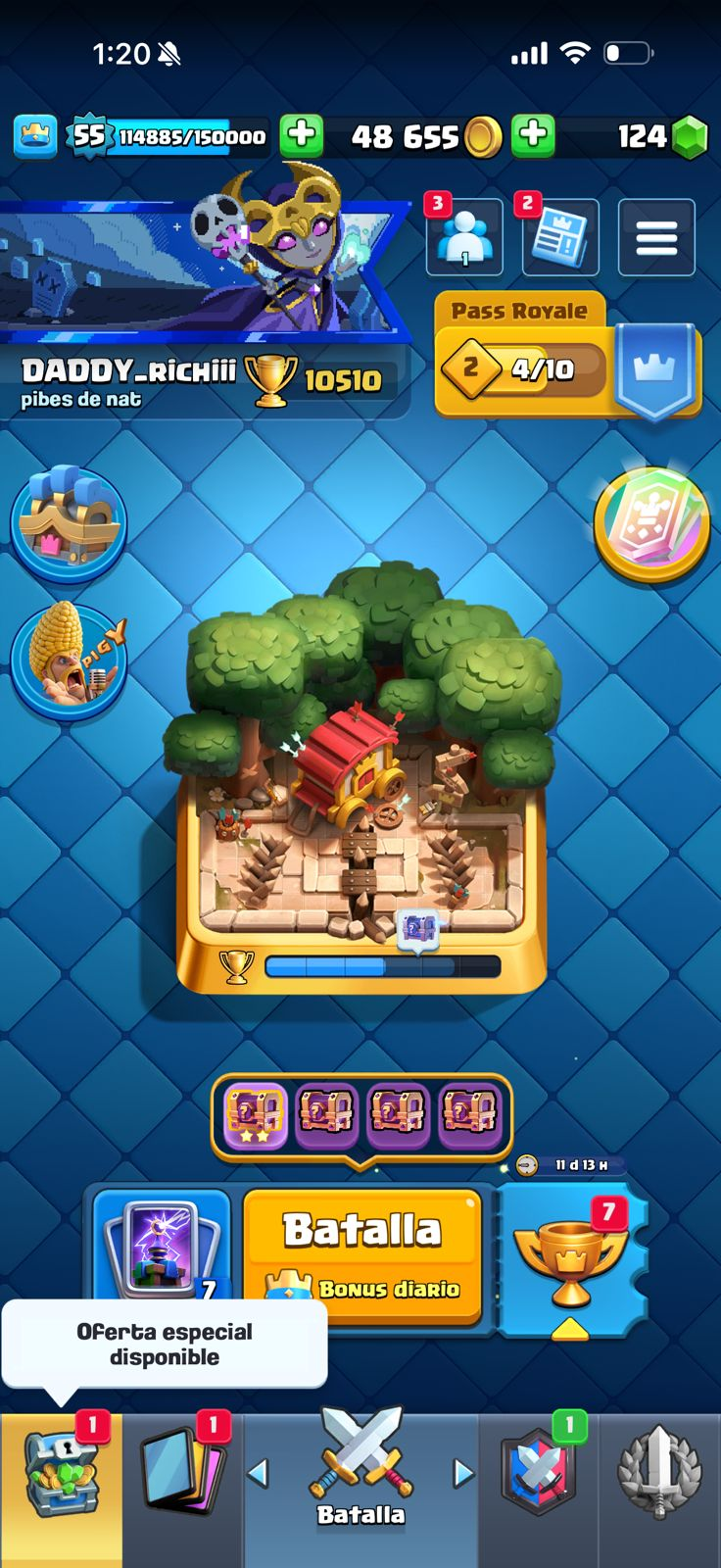 290 CLASH! 10 510 COPAS! 8 CARTAS AL 15 ÉLITES! 20 CARTAS AL 14! 14 EVOLUTIVAS! 92 EMOTES! 10 TORRES! INSIGNIA 4 AÑOS! + BRAWL! 78k COPAS Y 80/96 BRAWLERS! (1899mx) @everyone